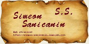 Simeon Saničanin vizit kartica